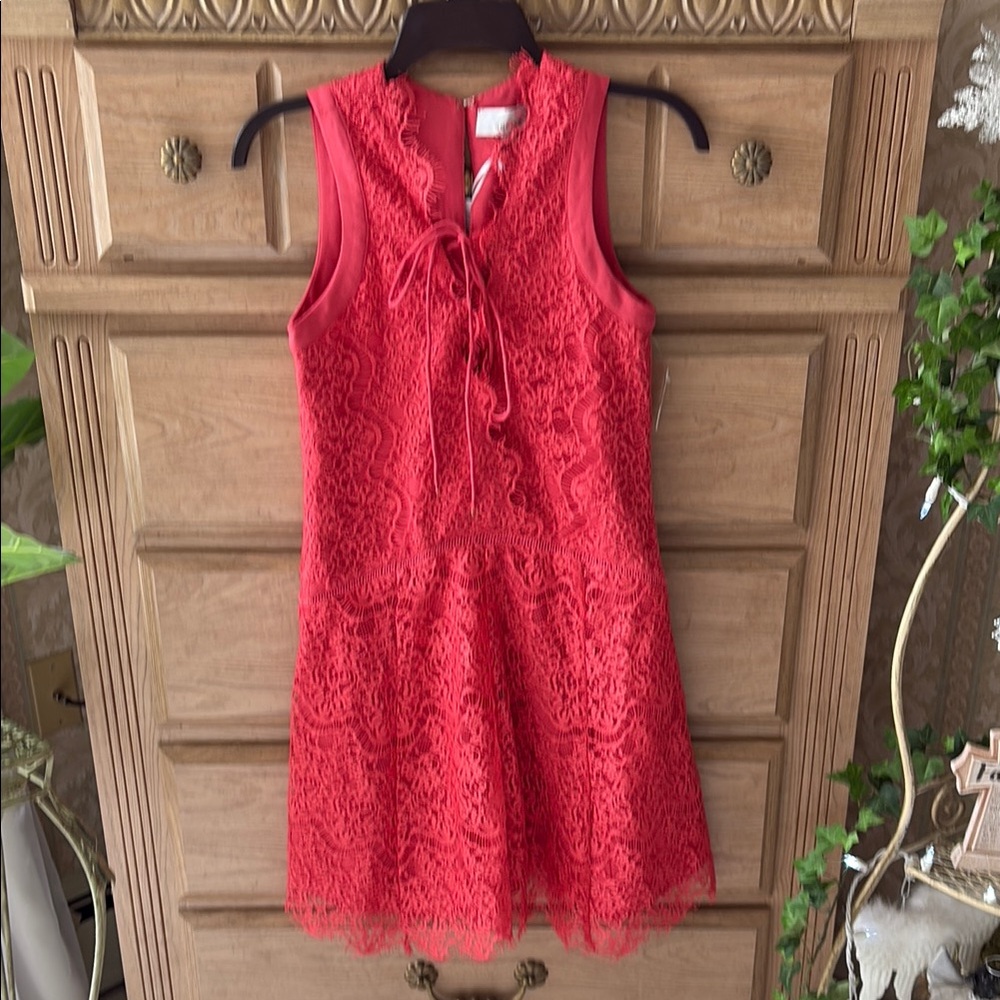 Adelyn Rae Lace Up Front Dress